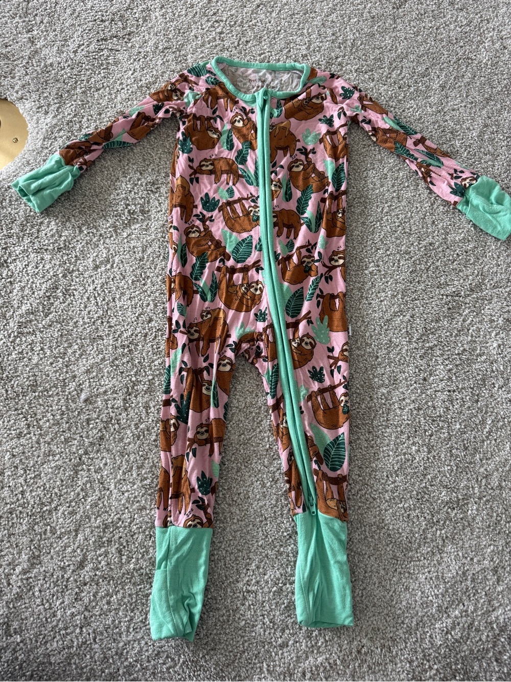 Little Sleepies Pink Sleepy Sloth Zippy